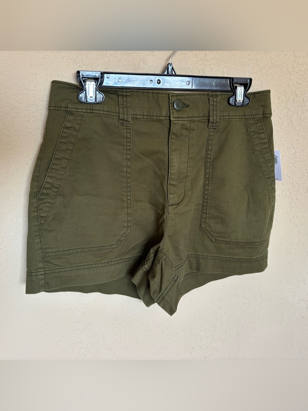 Old Navy Olive Green High Waist Utility Shorts OG Chinos size M